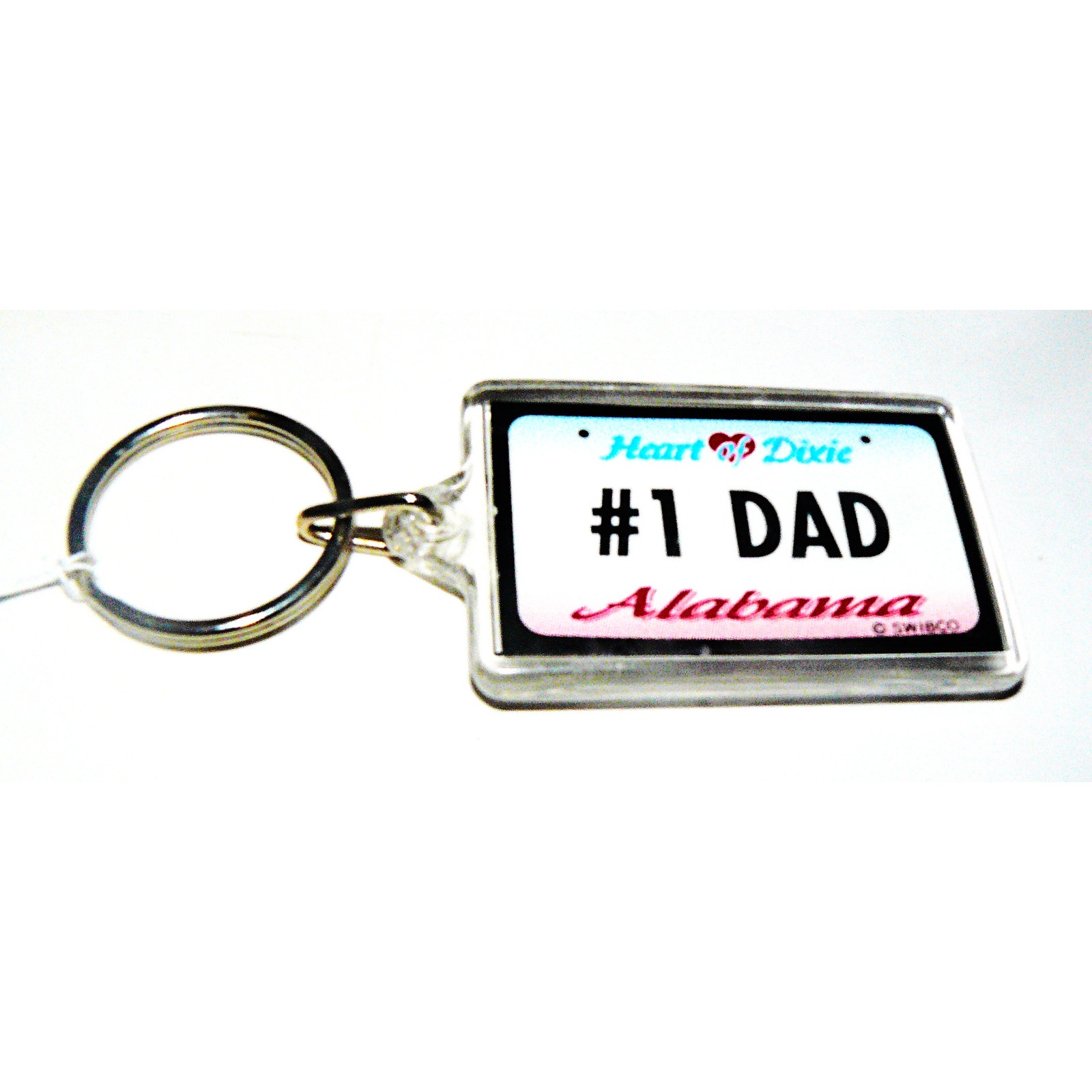 Heart Of Dixie Alabama #1 Dad Keychain With License Plate Design